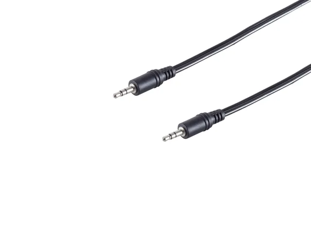 5, 5 mm stereokontakt, svart, 0 m, S-conn ljudanslutningskabel 3