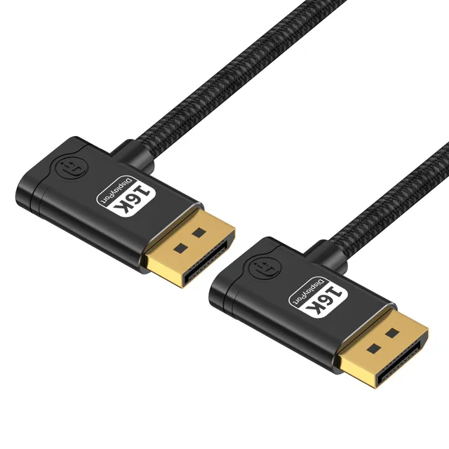 1 m nylonflätad DisplayPort 2.1 kabel DP80 UHBR20 80Gbps 16K/10K/8K@60Hz 4K@165/144Hz DSC 1.2a HDR Hdcp 2.2 FreeSync G-Sync