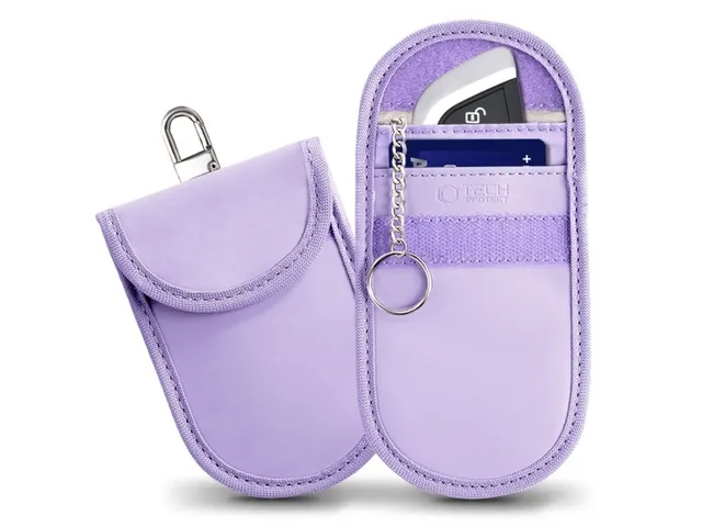 FARADAY-bur TECH-Protect KLR100 pouch nyckellös RFID-signalskyddsfodral, lavendel