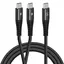 2-in-1 USB-C cable to 2x USB-C 60W - 1.2m - black