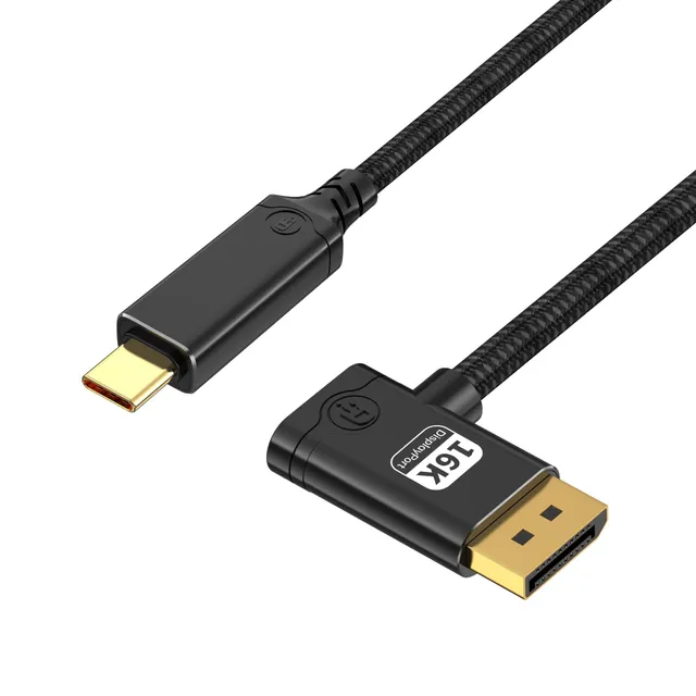 1m USB-C till DisplayPort 2.1 kabel 16K60Hz 8K120Hz 2K/4K240Hz 80Gbps Thunderbolt 5/4/3 till DisplayPort 2.1