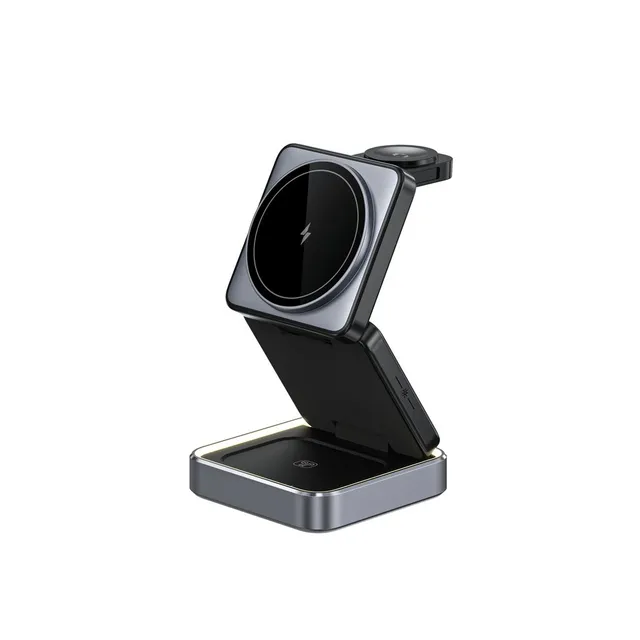 3-in-1 Foldable Wireless Magnetic Charging Station 15W