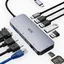 1 till 11 USB-C dockingsstation för trippla monitorer 2xHDMI 4K30Hz, 1xVGA PD 100W Macbook M1 M2 Thunderbolt 3 & 4