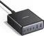 100W USB-C Laddstation, 6-Portars GaN Skrivbordsladdare med 4 USB-C & 2 USB-A, Smart Strömfördelning