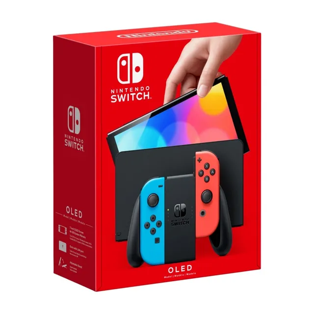 Nintendo Switch OLED (Neonröd / Neonblå)