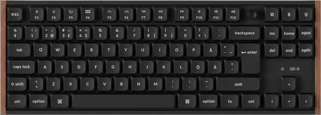 K1 Ultra SE 80% 8K Trådlöst Tangentbord - Wood Black [Milk POM Red]