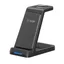 3-in-1 Qi Wireless Charging Stand 15W - Black