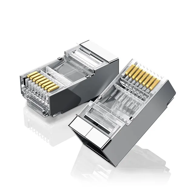 10x pluggändar för RJ45 8P8C (UTP Cat6 / Cat5 / Cat5e) - Silver