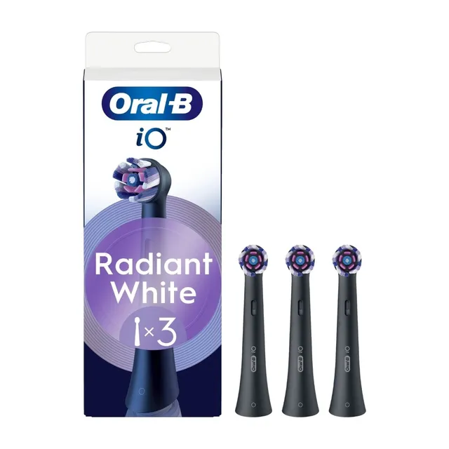 Borsthuvuden iO Radiant White Black - 3 pcs