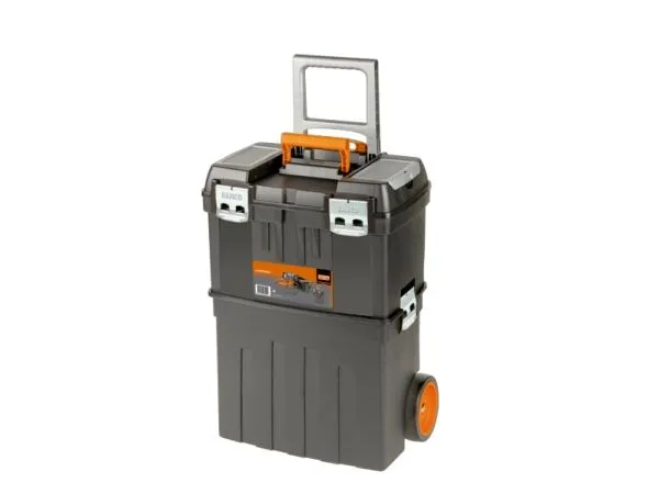 4750PTBW47, Verktygslåda, Polypropylen, Svart, Orange, 60 l, 25 kg, Gångjärn