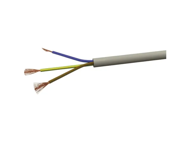 H05VVVF3X075 Slangkabel H03VVV-F 3 x 0,75 mm² Svart 100 m