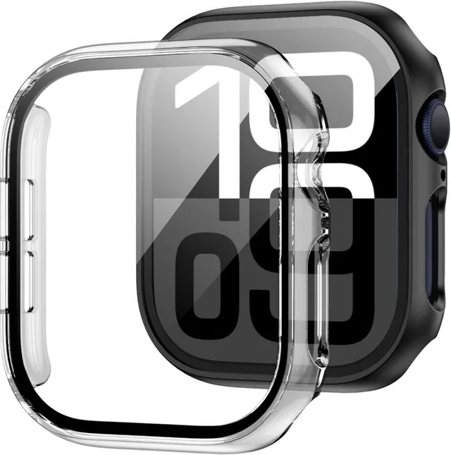Defense360 Tempered Glass Case for Apple Watch 10 (46 mm) - Clear