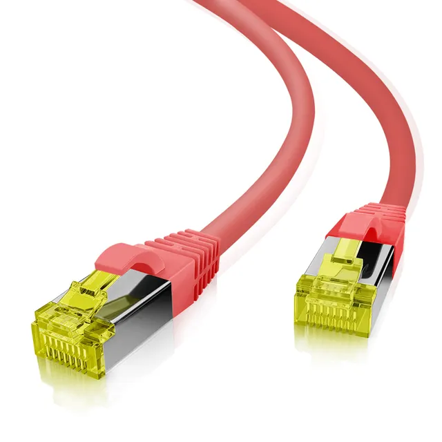 patchkabel Cat 6a S/FTP RJ45 röd 0,5 m AWG26/7 LSZH Ghmt
