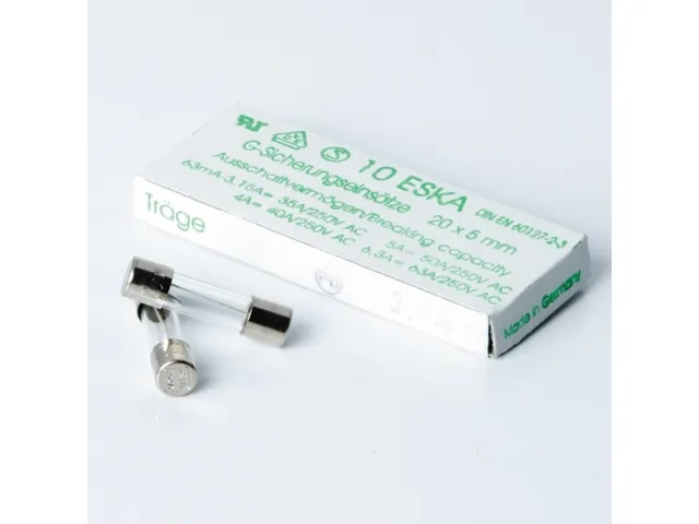 Glassäkring trög 2,5A 10-pack