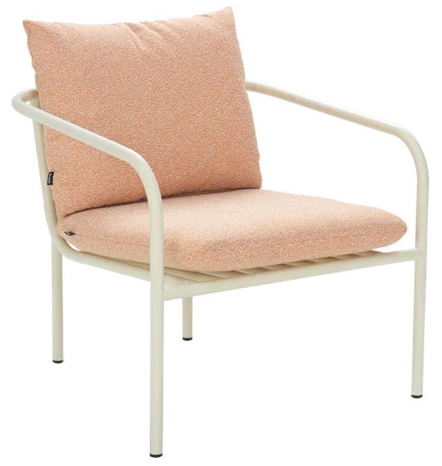 Bendt Fåtölj Pearl White/Teddy Orange, Utemöbler