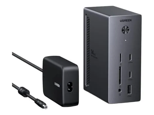 Revodok Pro CM843 14-i-1 USB-C-dockningsstation 2x DP HDMI 100W PD