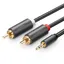 3,5 mm Jack - RCA (Cinch) x2-kabel 3 m svart (UGR541BLK)