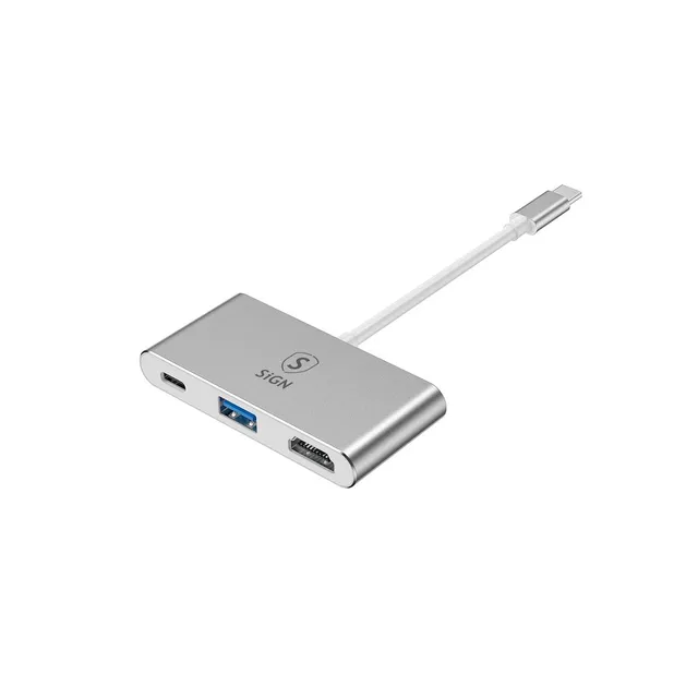 USB-C Hubb till HDMI 4K, USB-A 3.0 och USB-C 100W