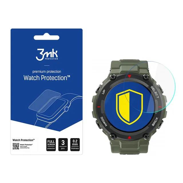 Watch Protection™ v. FlexibleGlass hybrid glass on Xiaomi Amazfit T-Rex 1.3