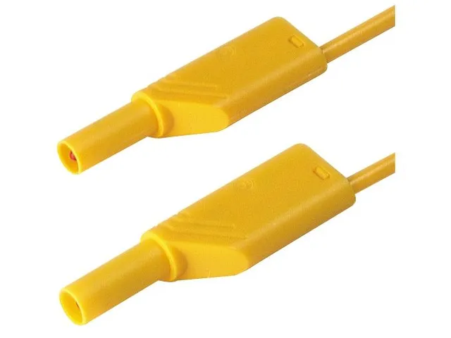 SKS Hirschmann MLS WS 200/1 ge Säkerhetsprovledning [Lamellanslutning 4 mm - Lamellanslutning 4 mm] 2,00 m Gul 1 st
