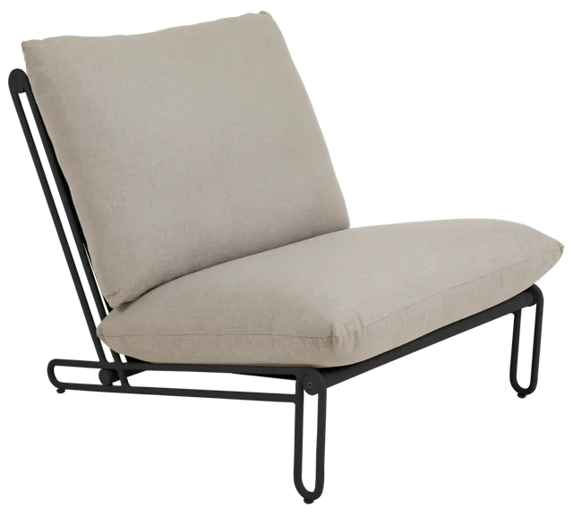 Blixt Loungefåtölj Svart/Cley Beige, Utemöbler