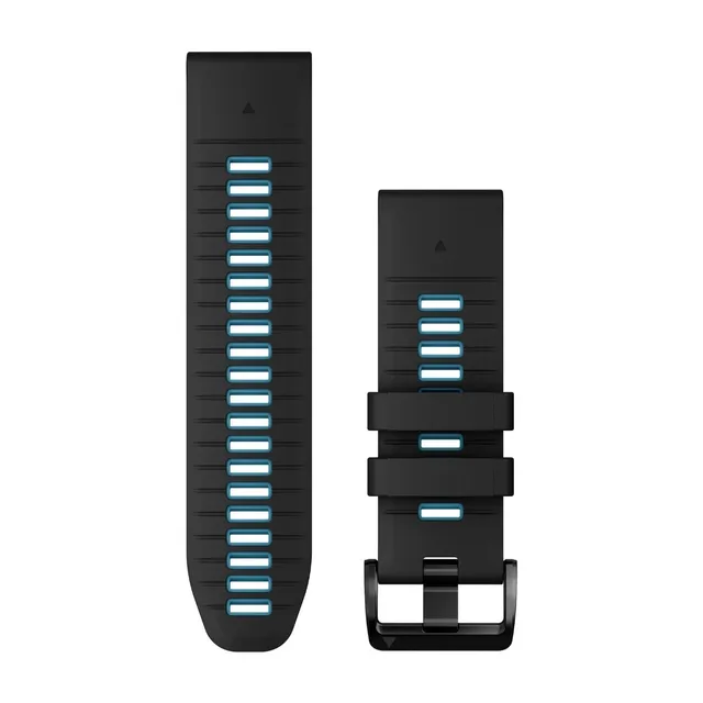 26 mm QuickFit Silikon klockarmband (svart/blå)