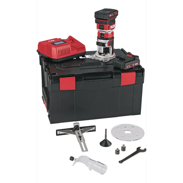 CER18 0 SET Flex Överhandsfräs med batteri och laddare