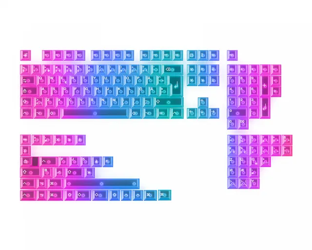 Lucid Nordeuk Keycap Set - Translucent White