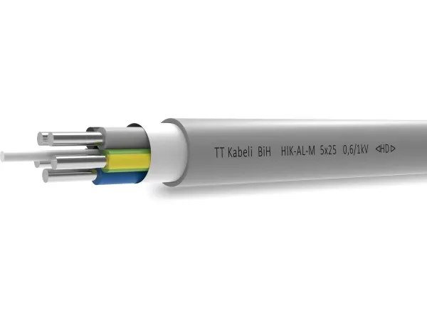 TT Cables Installationskabel, halogenfri 5G25 mm² massiv aluminium, rund, ljusgrå, 600/1000 V, trumma 200 meter, kabeldiameter 24,0 mm – (200 meter)