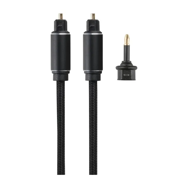 optisk kabel 3M med adapter, svart