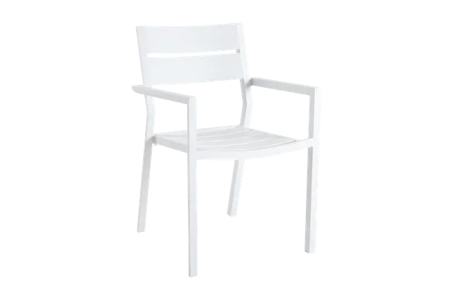 Delia Karmstol vit, 6-pack Vit, Utemöbler