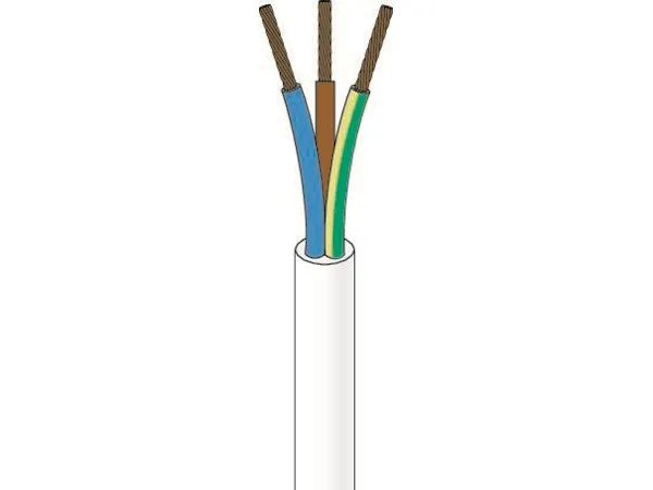 Plastkabel Pkaj, H05VV-F 5G1,5 Vit Rg50 - (50 meter)