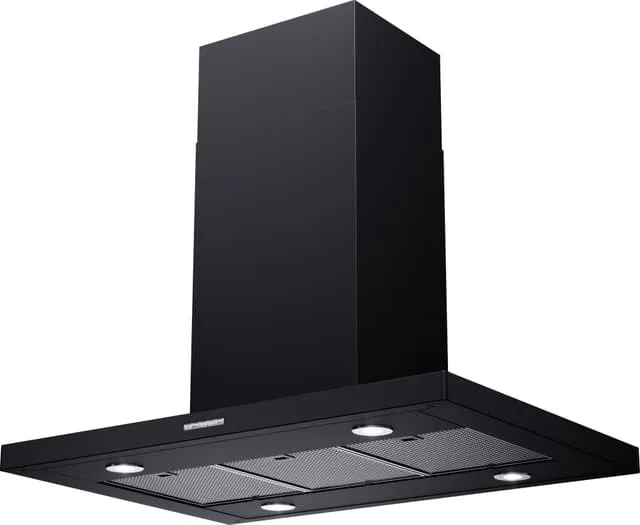 T45 790-12 HE Spisfläkt mattsvart, 90 cm