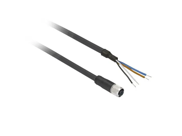 XZCP1164L10, 10 m, M12, Hunstik, Sort, Polyuretan (PUR), -40 - 80 °C