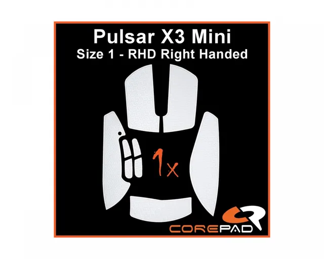 Soft Grips for Pulsar X3 Mini RHD - Vit