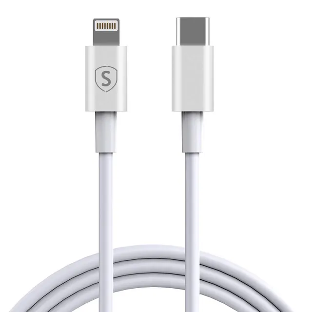 USB-C till Lightning Kabel 2.4A, 0,25m - Vit