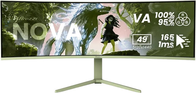 Nova 49" Curved Forest Green VA DQHD (1500R) 165Hz
