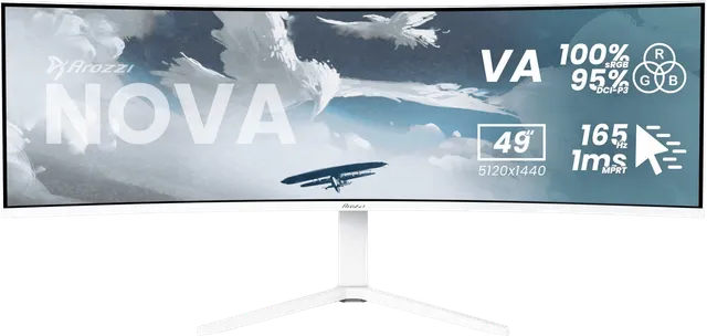 Nova 49" Curved White VA DQHD (1500R) 165Hz