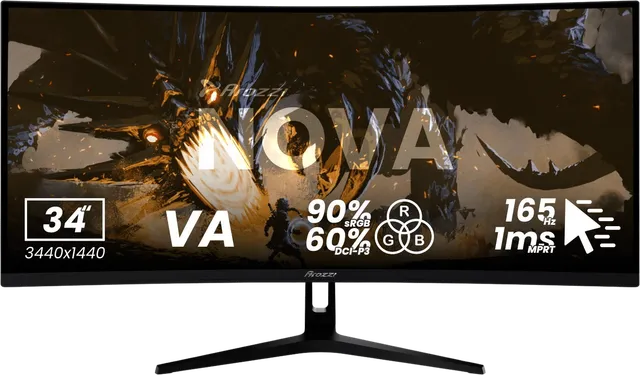 Nova 34" Curved Black VA UWQHD (1500R) 165Hz