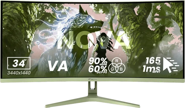Nova 34" Curved Forest Green VA UWQHD (1500R) 165Hz