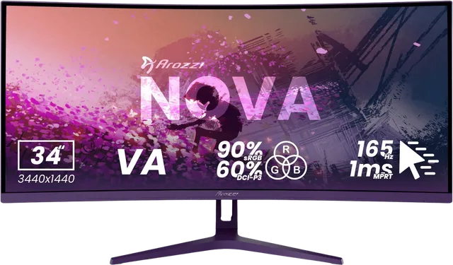Nova 34" Curved Purple VA UWQHD (1500R) 165Hz