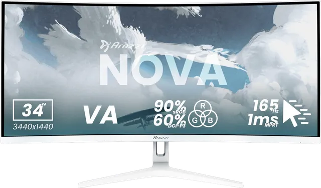 Nova 34" Curved White VA UWQHD (1500R) 165Hz