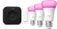 Startkit White Color E27 3-pack + Dimmer Switch + Bridge Pro