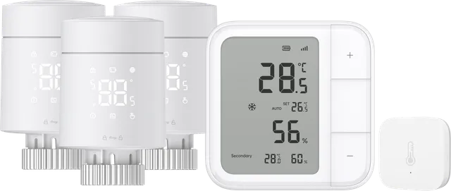 W600 Termostat 3-pack + Klimatsensor W100 + T1 Sensor