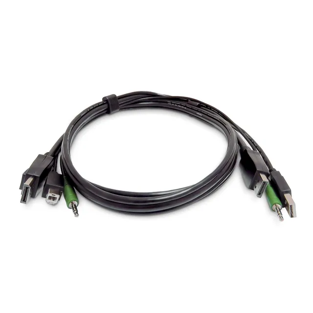 - Tangentbords-/video-/muskabel - TAA-kompatibel - USB typ A, 3,5 mm ljuduttag, DisplayPort (hane) till USB Type B, 3,5 mm ljuduttag, DisplayPort (hane) - 91 cm