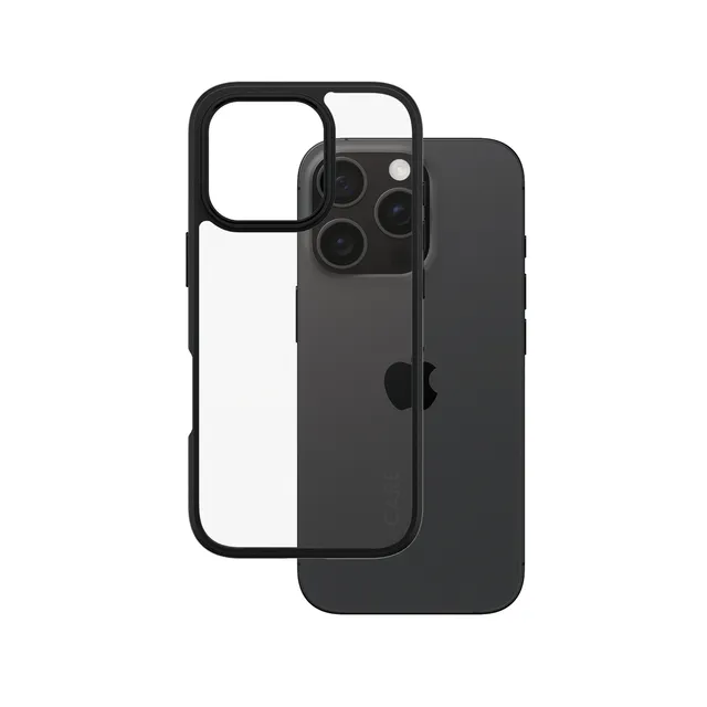 CARE by PanzerGlass - Baksidesskydd för mobiltelefon - flaggskepp - MagSafe-kompatibilitet - polykarbonat, termoplastisk polyuretan (TPU) - svart - för Apple iPhone 16 Pro