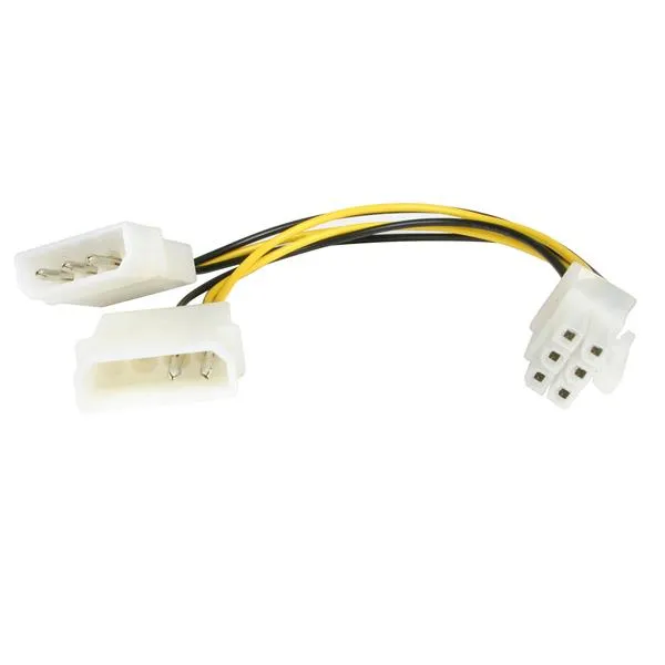LP4 till 6 pin PCI Express-grafikkort Power Adapter - Power splitter