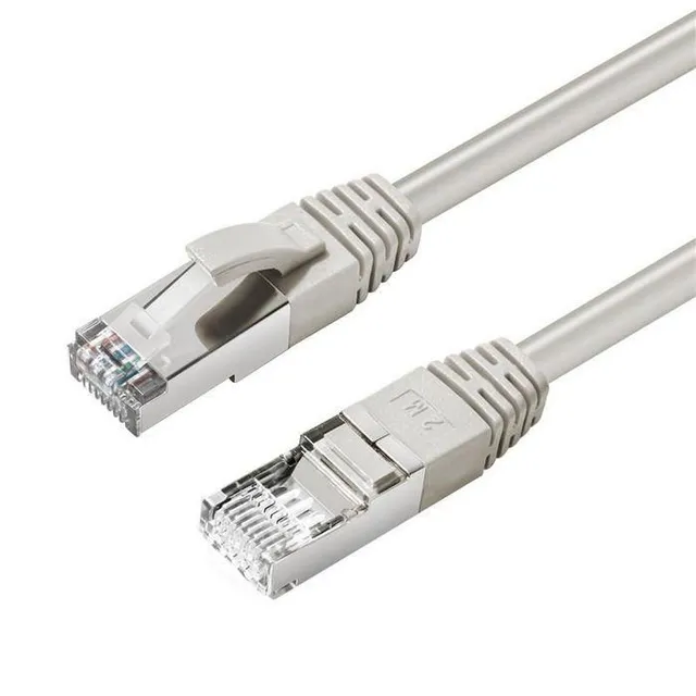 Patchkabel CAT 6, S/FTP (PiMF), grå, 0,15 m kopparledare (CU), halogenfri kabelhölje (LSZH)