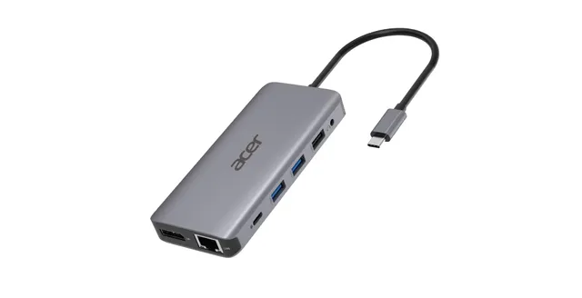 USB-C Dockningsstation 100 W 12 portar Silver