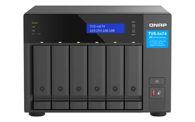 TVS-H674T - NAS-server - 6 fack - SATA 6Gb/s - RAID 0, 1, 5, 6, 10, JBOD, 50 - RAM 32 GB - 2.5 Gigabit Ethernet - iSCSI support